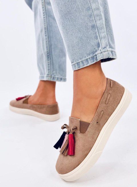 Trampki z frędzlami SALMA KHAKI Trampki z frędzlami SALMA KHAKI