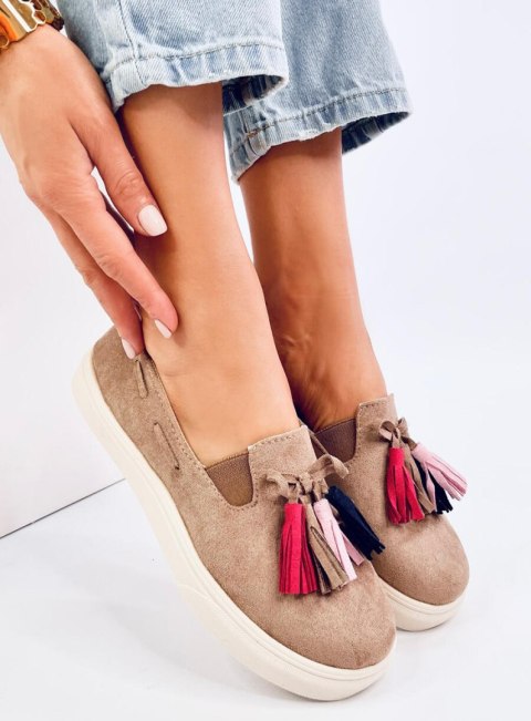 Trampki z frędzlami SALMA KHAKI Trampki z frędzlami SALMA KHAKI