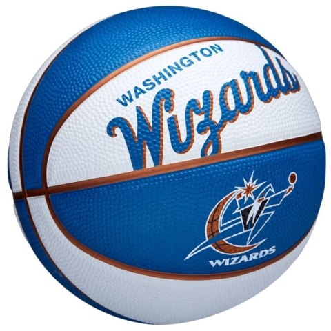 Piłka do koszykówki Wilson Team Retro Washington Wizards Mini Ball WTB3200XBWAS