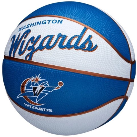 Piłka do koszykówki Wilson Team Retro Washington Wizards Mini Ball WTB3200XBWAS