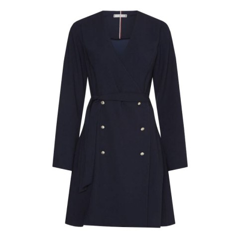 Sukienka Tommy Hilfiger Crepe Wrap Knee Dress Ls W WW0WW35670 Sukienka Tommy Hilfiger Crepe Wrap Knee Dress Ls W WW0WW35670