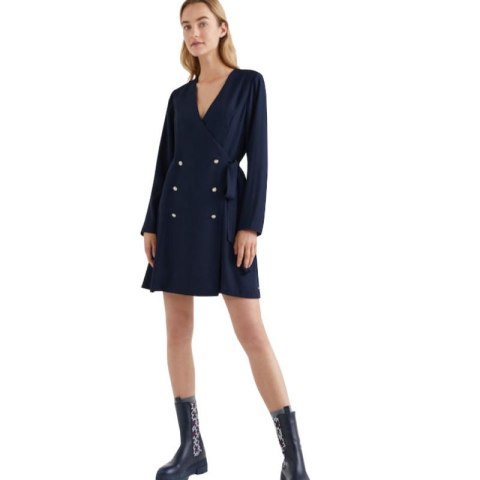 Sukienka Tommy Hilfiger Crepe Wrap Knee Dress Ls W WW0WW35670 Sukienka Tommy Hilfiger Crepe Wrap Knee Dress Ls W WW0WW35670