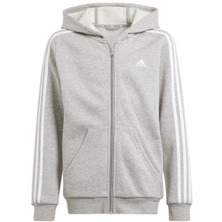 Bluza adidas 3 Stripes FL Full-Zip Hoodie Jr IS3241