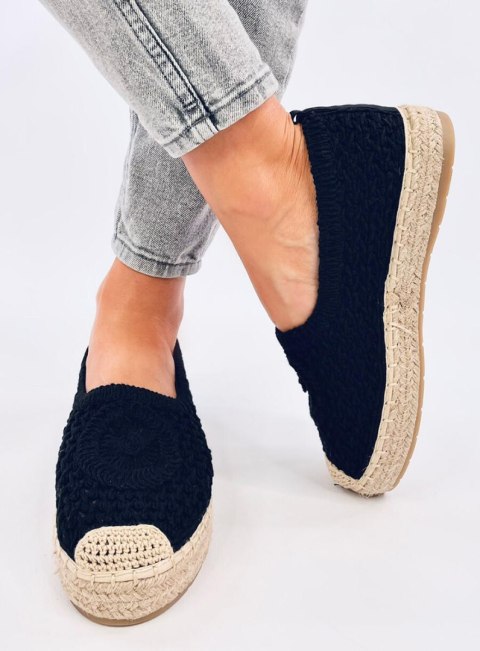 Ażurowe espadryle baleriny DAGONEI BLACK