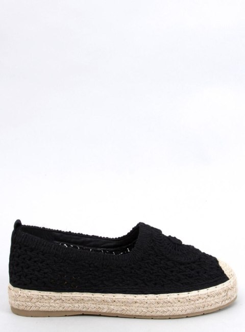 Ażurowe espadryle baleriny DAGONEI BLACK