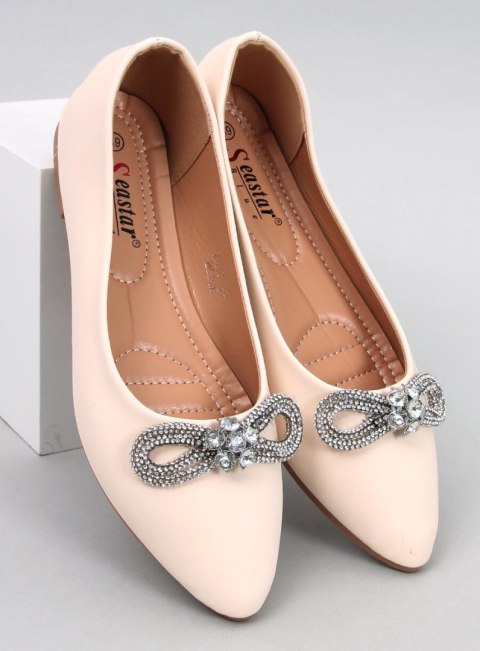 Baleriny z cyrkoniami DUVALL BEIGE Baleriny z cyrkoniami DUVALL BEIGE
