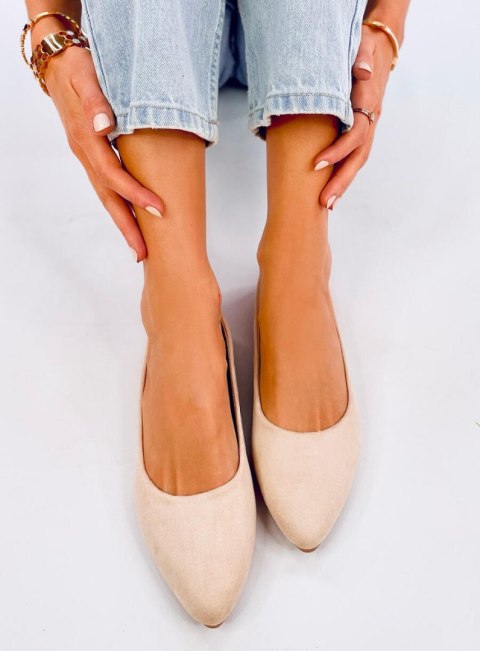 Baleriny ze skórzaną wkładką KEYS BEIGE Baleriny ze skórzaną wkładką KEYS BEIGE