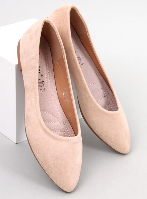 Baleriny ze skórzaną wkładką KEYS BEIGE Baleriny ze skórzaną wkładką KEYS BEIGE