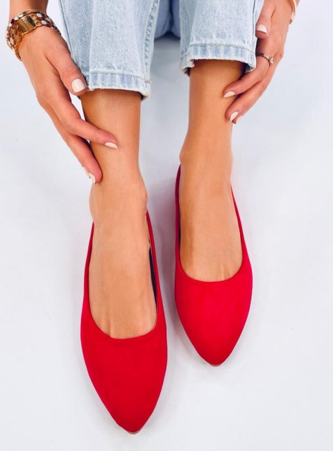 Baleriny ze skórzaną wkładką KEYS RED Baleriny ze skórzaną wkładką KEYS RED