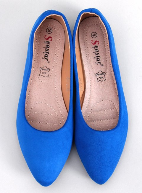 Baleriny ze skórzaną wkładką KEYS SKY BLUE Baleriny ze skórzaną wkładką KEYS SKY BLUE