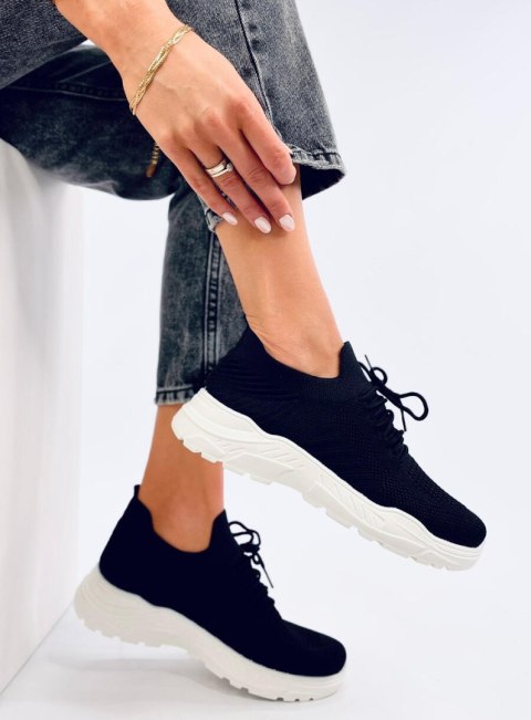 Buty sportowe skarpetkowe JAUSSA BLACK/WHITE Buty sportowe skarpetkowe JAUSSA BLACK/WHITE