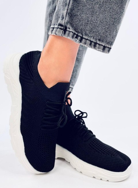 Buty sportowe skarpetkowe JAUSSA BLACK/WHITE Buty sportowe skarpetkowe JAUSSA BLACK/WHITE