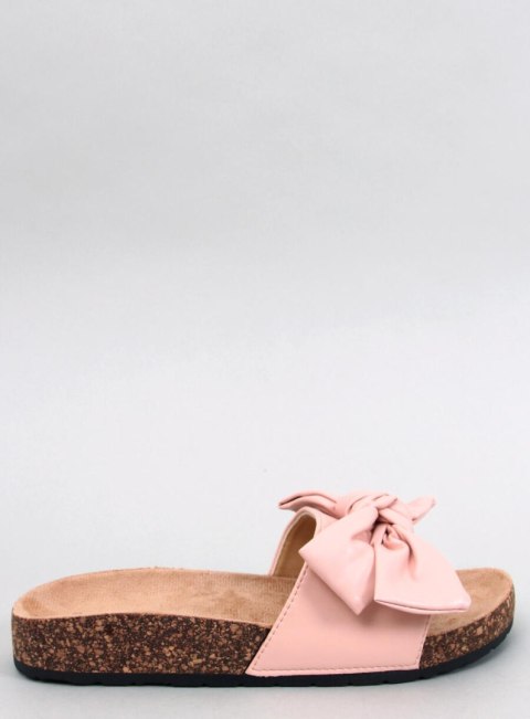 Klapki korkowe z kokardą BUSSI PINK Klapki korkowe z kokardą BUSSI PINK