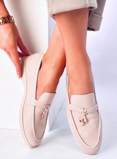 Mokasyny damskie EUNICE BEIGE Mokasyny damskie EUNICE BEIGE