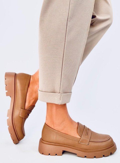 Mokasyny na platformie ANDRAL KHAKI Mokasyny na platformie ANDRAL KHAKI