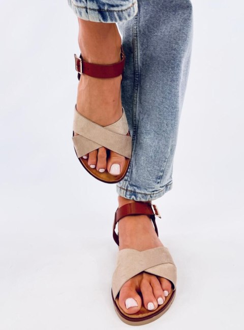 Sandałki damskie CANAI KHAKI Sandałki damskie CANAI KHAKI