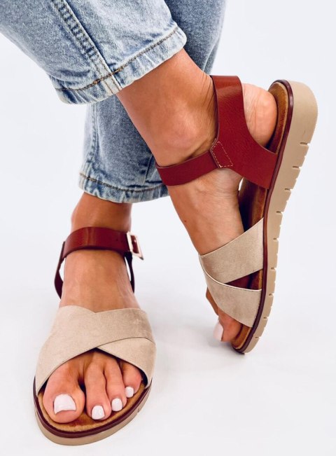 Sandałki damskie CANAI KHAKI Sandałki damskie CANAI KHAKI