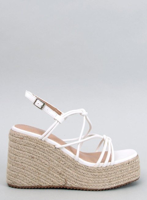 Sandałki espadryle na koturnie PASCAI WHITE Sandałki espadryle na koturnie PASCAI WHITE
