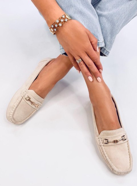 Mokasyny damskie zamszowe SOURD BEIGE Mokasyny damskie zamszowe SOURD BEIGE