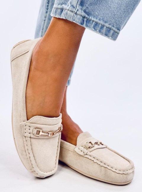 Mokasyny damskie zamszowe SOURD BEIGE Mokasyny damskie zamszowe SOURD BEIGE