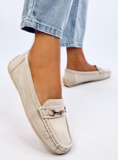 Mokasyny damskie zamszowe SOURD BEIGE Mokasyny damskie zamszowe SOURD BEIGE
