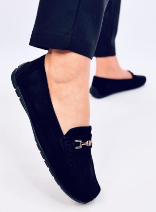 Mokasyny damskie zamszowe SOURD BLACK