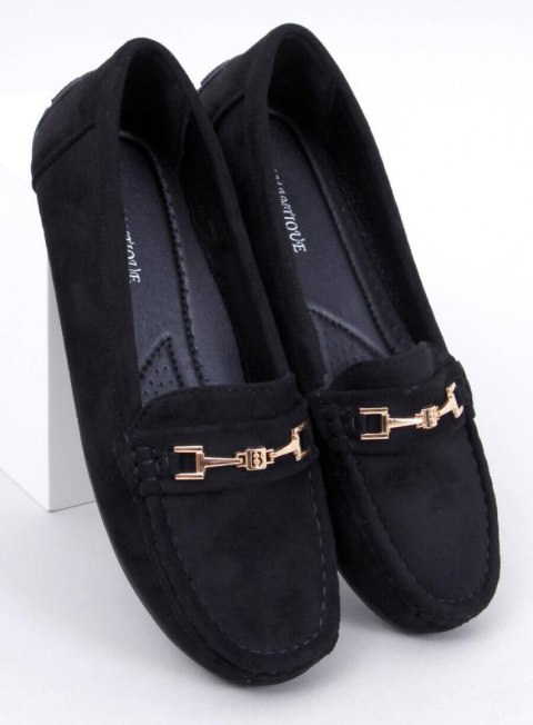 Mokasyny damskie zamszowe SOURD BLACK Mokasyny damskie zamszowe SOURD BLACK