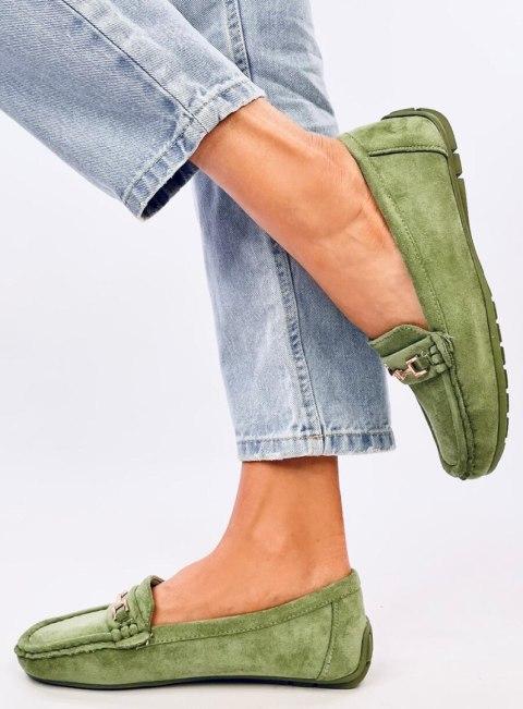 Mokasyny damskie zamszowe SOURD L.GREEN Mokasyny damskie zamszowe SOURD L.GREEN