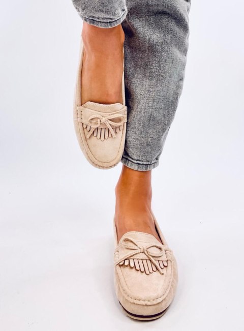 Mokasyny zamszowe MOUTON BEIGE Mokasyny zamszowe MOUTON BEIGE