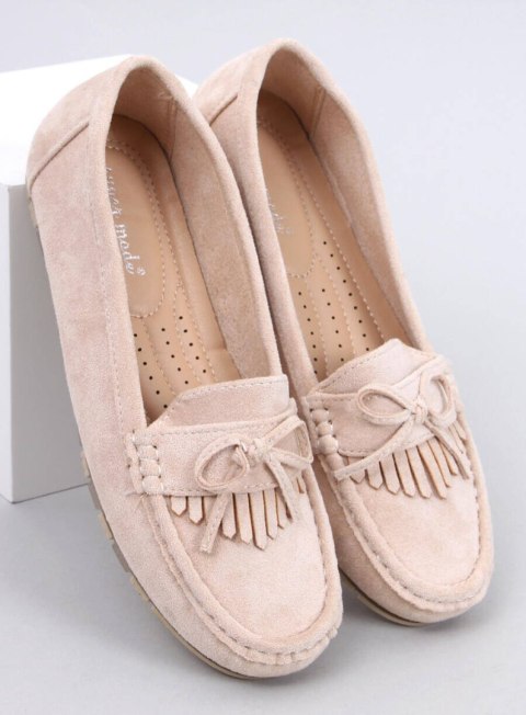 Mokasyny zamszowe MOUTON BEIGE Mokasyny zamszowe MOUTON BEIGE