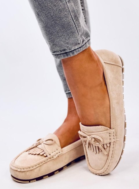Mokasyny zamszowe MOUTON BEIGE Mokasyny zamszowe MOUTON BEIGE