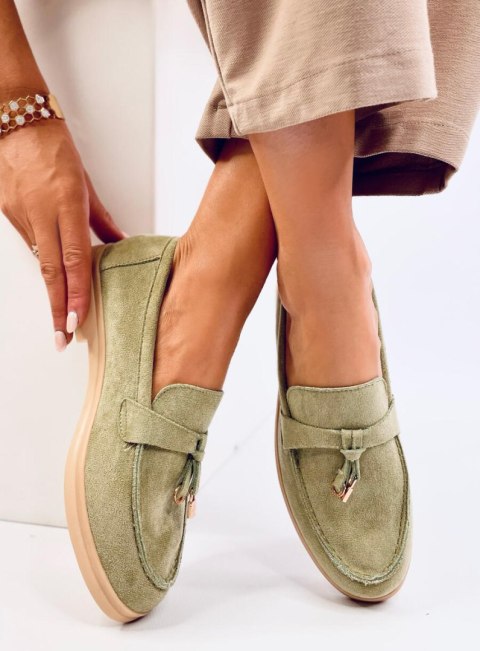 Mokasyny zamszowe OTTAVIA GREEN Mokasyny zamszowe OTTAVIA GREEN