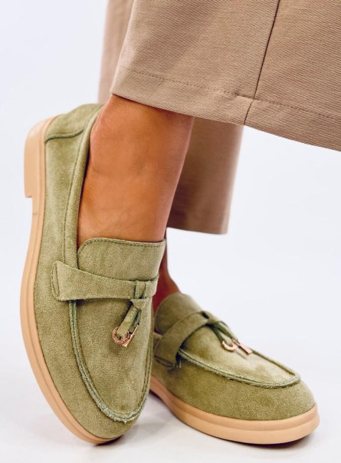 Mokasyny zamszowe OTTAVIA GREEN Mokasyny zamszowe OTTAVIA GREEN