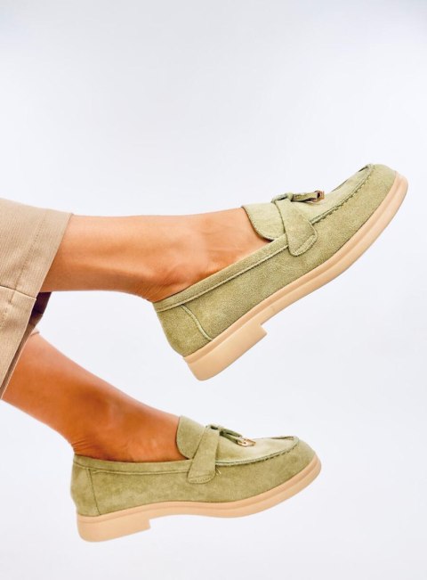 Mokasyny zamszowe OTTAVIA GREEN Mokasyny zamszowe OTTAVIA GREEN