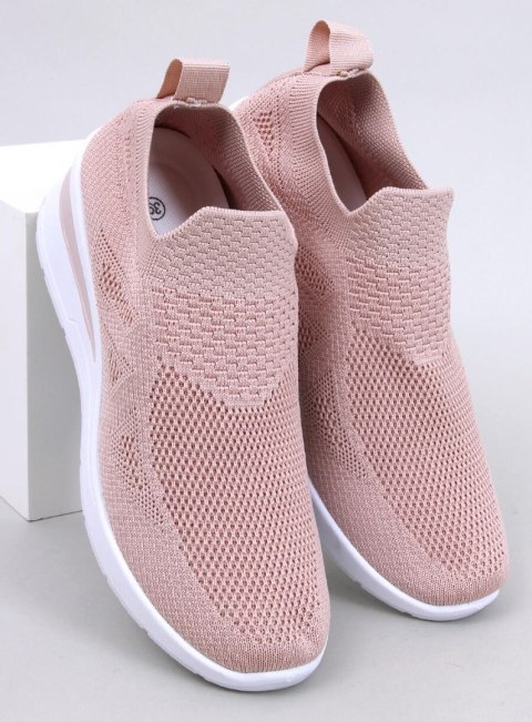 Sneakersy na koturnie skarpetkowe BAYOL PINK