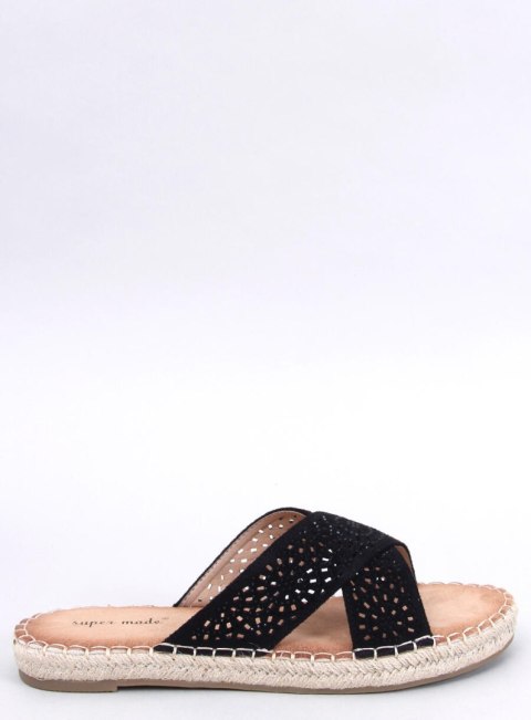 Klapki damskie espadryle BAKOU BLACK