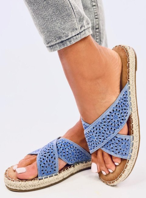 Klapki damskie espadryle BAKOU BLUE