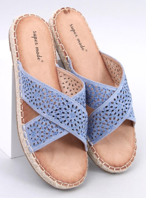 Klapki damskie espadryle BAKOU BLUE