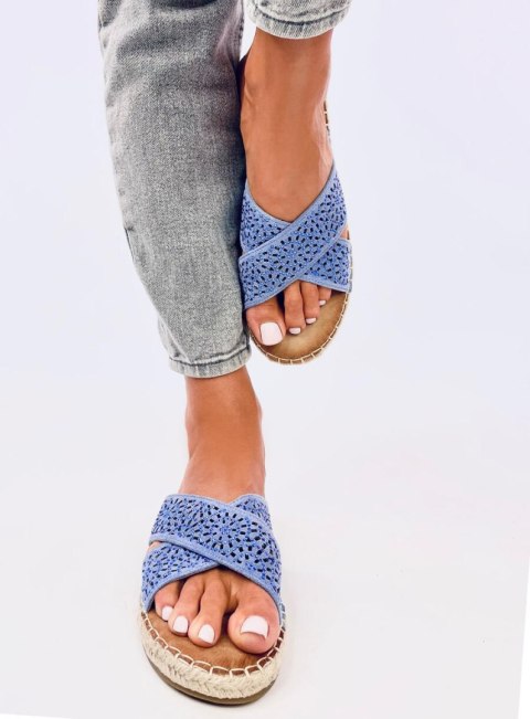 Klapki damskie espadryle BAKOU BLUE