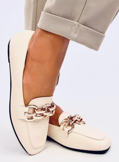 Mokasyny damskie BIANCA BEIGE Mokasyny damskie BIANCA BEIGE