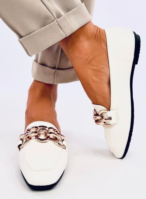 Mokasyny damskie BIANCA WHITE Mokasyny damskie BIANCA WHITE