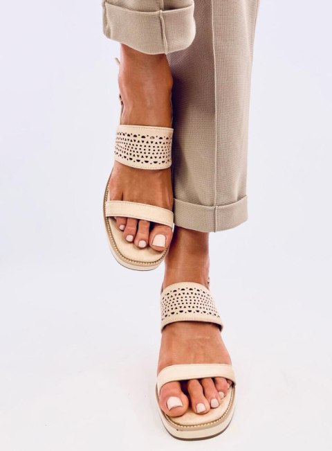 Sandałki espadryle na koturnie DEBEVE BEIGE Sandałki espadryle na koturnie DEBEVE BEIGE