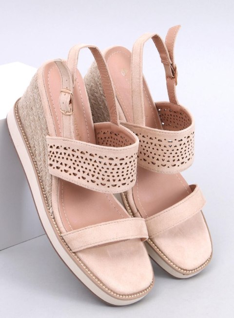 Sandałki espadryle na koturnie DEBEVE BEIGE Sandałki espadryle na koturnie DEBEVE BEIGE
