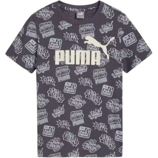 Koszulka dla dzieci Puma ESS+ MID 90s AOP Tee szara 681875 69