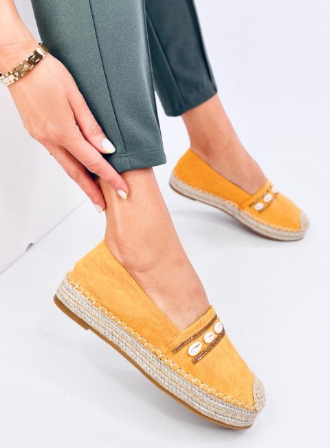 Espadryle z muszelkami OCEAN YELLOW