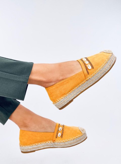 Espadryle z muszelkami OCEAN YELLOW