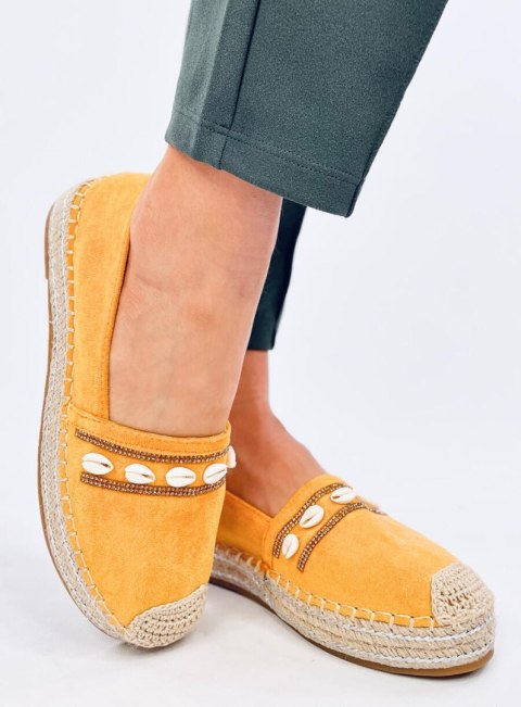 Espadryle z muszelkami OCEAN YELLOW