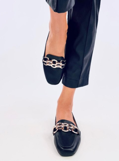 Mokasyny damskie BIANCA BLACK Mokasyny damskie BIANCA BLACK