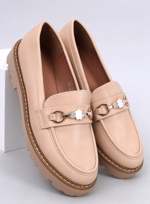 Mokasyny na platformie NIVETTI BEIGE Mokasyny na platformie NIVETTI BEIGE