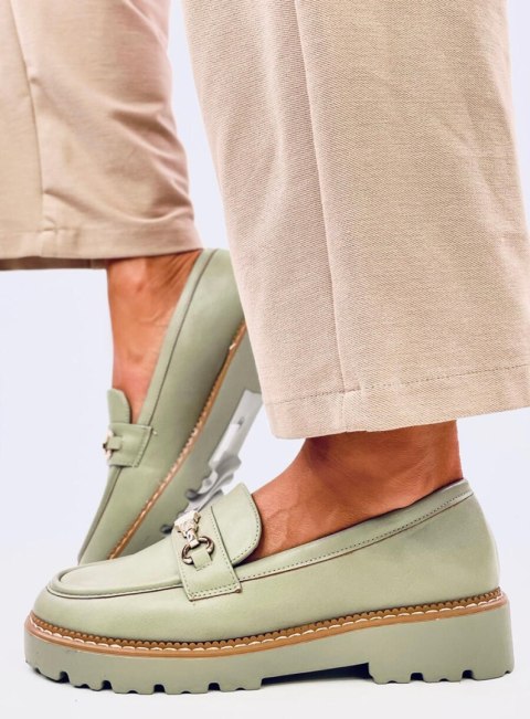 Mokasyny na platformie NIVETTI GREEN Mokasyny na platformie NIVETTI GREEN